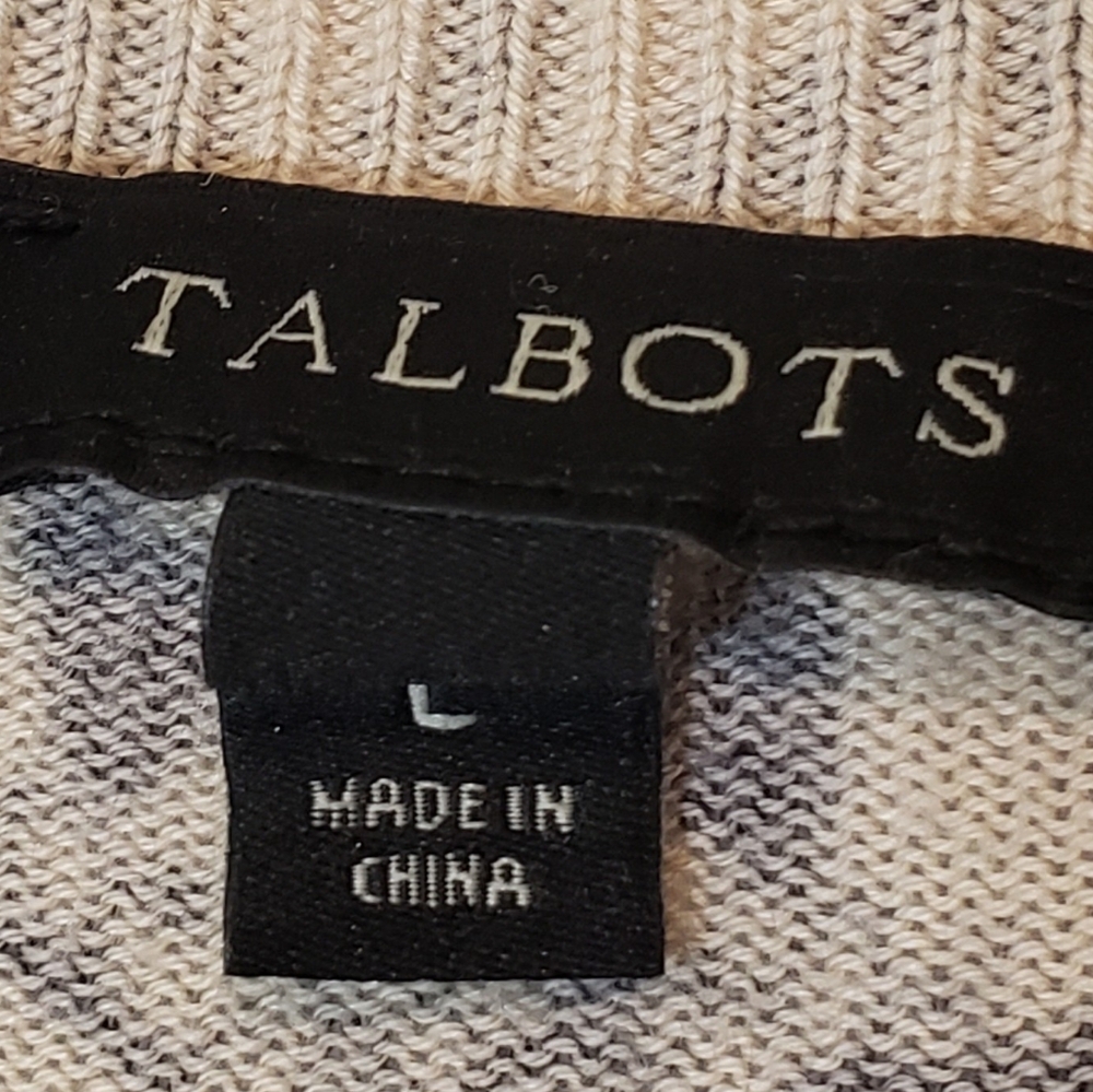 Talbots Cardigan Snakeskin Print Size Large Button Down Up Sweater Black… - Picture 3 of 12
